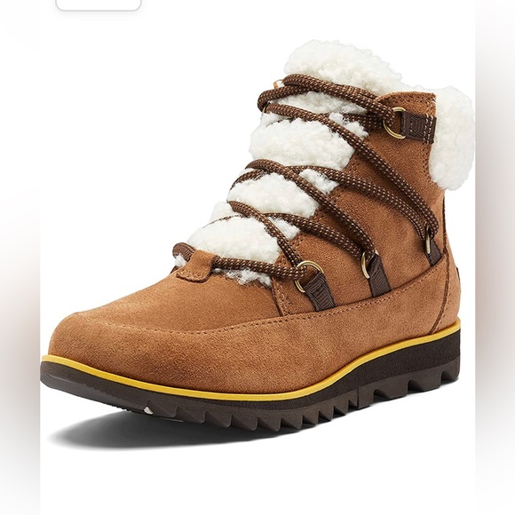 SOREL HARLOW LACE COZY WATERPROOF VELVET TAN BROWN SIZE: 8 - Picture 6 of 6